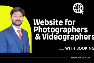 portfolio website for photographers and videographers with booking system