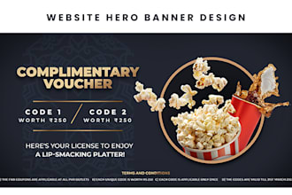 design a professional website hero banner or header