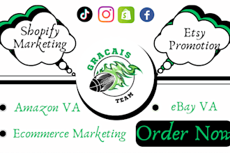 be ecommerce virtual assistance store manager shopify marketing etsy promotion