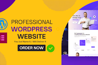 develop a wordpress website from scratch