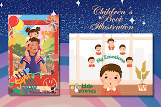 do design custom children book cover designs