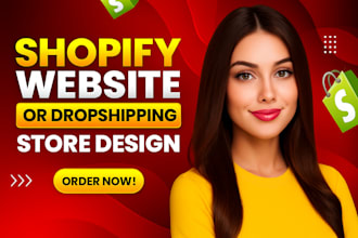 set up shopify store, design and redesign shopify website, dropshipping store