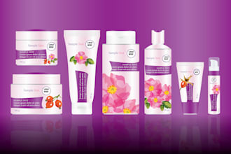 design cosmetic label, product label, and cosmetic packaging