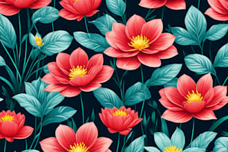 design a seamless surface pattern print