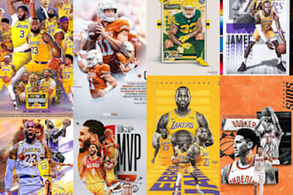 do your sports graphics, poster and committed edit