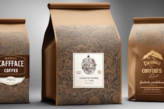design coffee bag, coffee label and coffee packaging designs