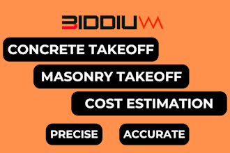 do concrete and masonry takeoff with cost estimation