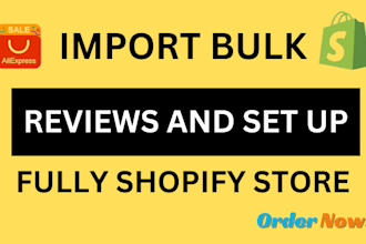 import bulk products review from aliexpress to shopify store