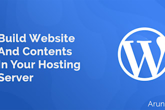 build website and contents in your hosting server