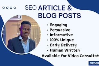 do SEO article writing and blog posts for your website content
