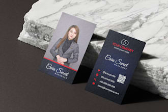 design luxury real estate business card with qr code for realtors