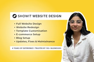 design, redesign, and customize your showit website