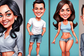 draw cartoon caricature or avatar potrait from your picture