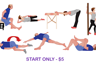 do exercise and workout illustrations