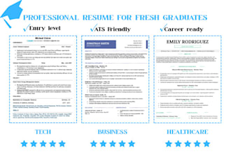 write a professional resume for job seekers and graduates