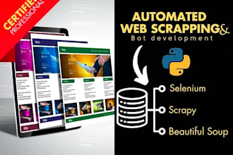 do web scraping bot, python ai bot, web bot, web scraping, automated task, cpp c