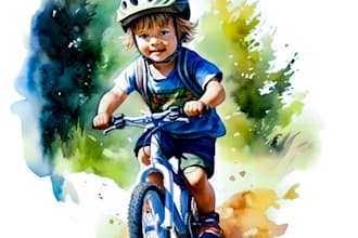 draw cute watercolor illustrations for children story books