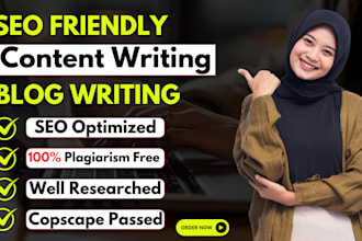 write monthly SEO articles, blog posts and content writing