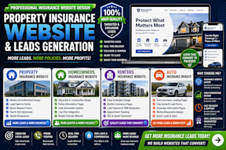 design property insurance website homeowners renters auto insurance leads