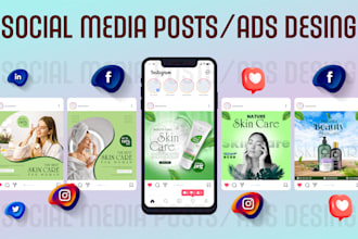 design engaging social media posts, banners, ads for facebook and instagram