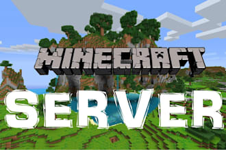 develop custom minecraft java or bedrock server with logo or icon