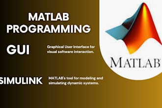 do matlab programming, simulink modeling, gui and image procesiing coding