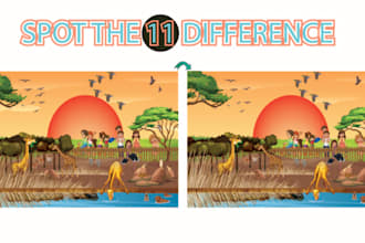 draw spot the difference printable for kids and amazon KDP business