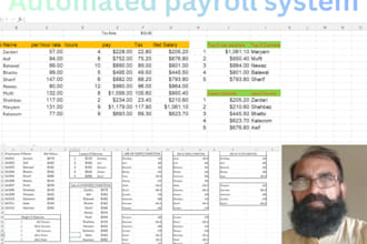 create an automated excel payroll system with overtime and tax calculation