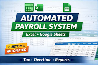 automated excel payroll system with overtime and tax deduction