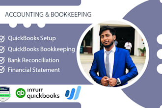 handle quickbooks setup, bookkeeping, and reconciliation
