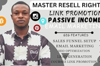 make master resell right course roadmap with  email marketing for passive income