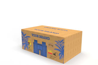make a brown box or colorbox packaging design for your coconut charcoal brand