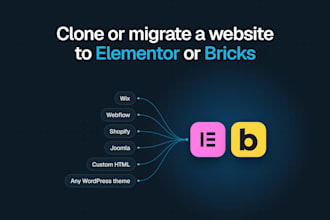clone or rebuild your website in elementor or bricks builder