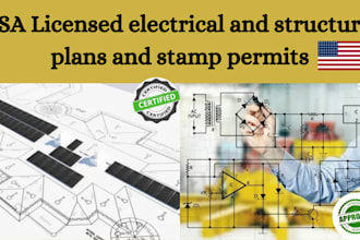 do california licensed electrical and structural design with stamps for permits