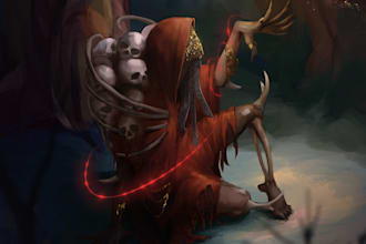 paint a digital illustration of your dnd character