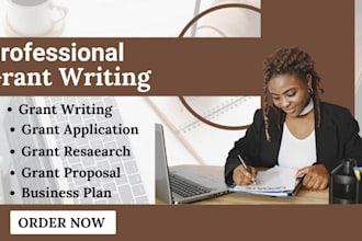 do your grant application, grant research, grant writing and grant proposal