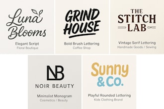 design a custom lettering logo for your brand