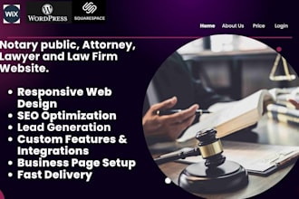 design notary public, attorney, lawyer law firm website