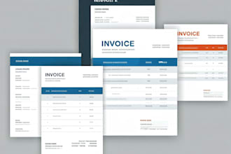 make professional custom invoice, bill and receipt template