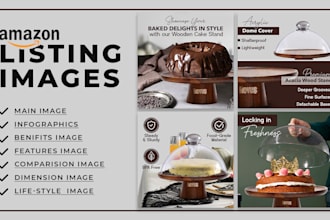 design stunning amazon listing pictures product infographic or lifestyle
