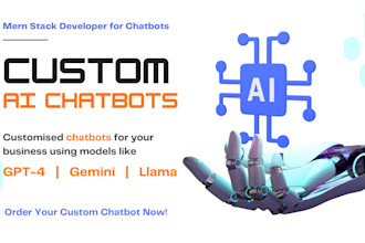 develop custom ai chat bots with gpt 4, gemini and llama