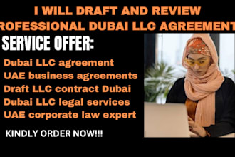 draft and review professional dubai llc agreements