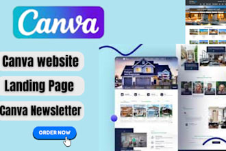 design canva website,  canva landing page and do canva newsletters