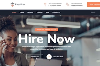 design recruitment website job board or staffing agency site on wordpress or wix