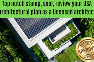 elite stamp, seal, review your USA architectural plan as a licensed architect