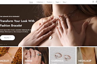 design luxury jewelry shopify store custom jewelry wedding rings jewelry website