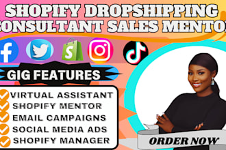 shopify mentor droshipping consultant virtual assistant sales marketing manager
