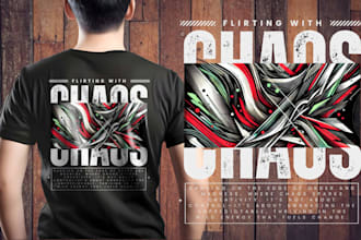 make modern t shirt designs with bold visuals and typography