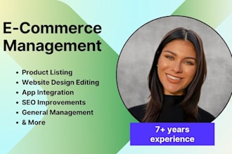 provide ecommerce management services, website manager