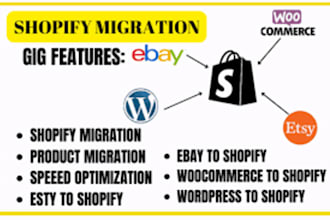 shopify, website migration wordpress to shopify wix to shopify etsy to shopify